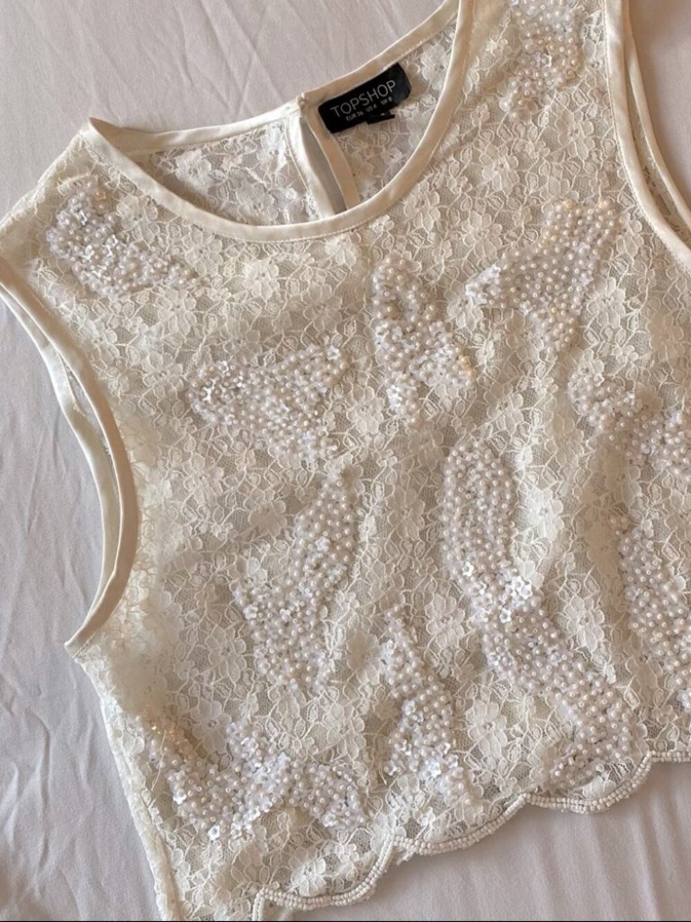 Beaded Pearl Bridal Top